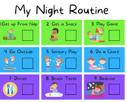 Picture schedule for children with autism